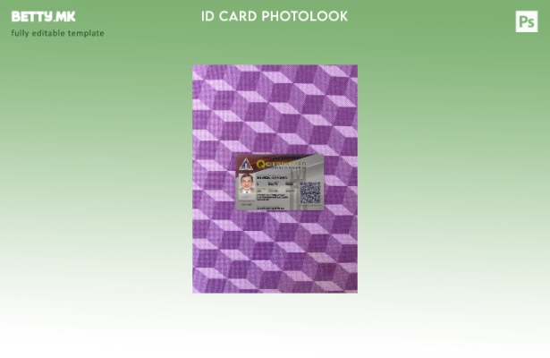 Модерен стил, шаблон за преден изглед на лична карта на граѓанин на Пилипините